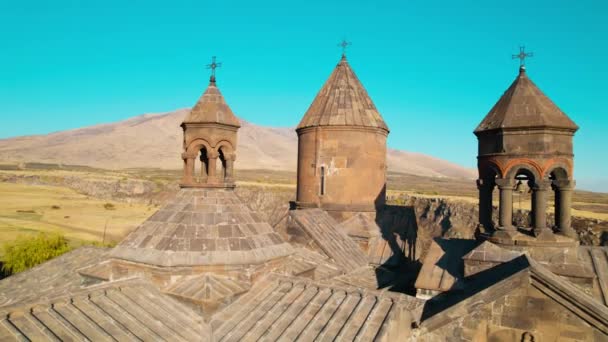 Die Saghmosavank Die Alte Christliche Kirche Armenien — Stockvideo