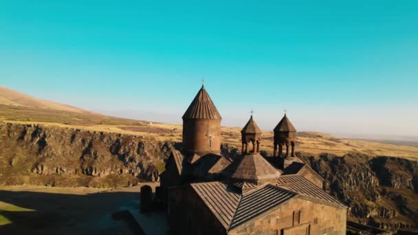 Saghmosavank Den Forntida Kristna Kyrkan Armenien — Stockvideo