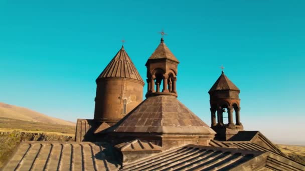 Saghmosavank Den Forntida Kristna Kyrkan Armenien — Stockvideo