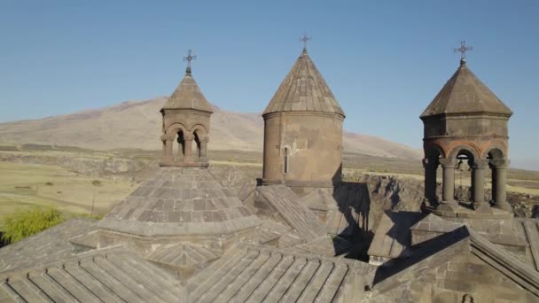 Saghmosavank Den Forntida Kristna Kyrkan Armenien — Stockvideo