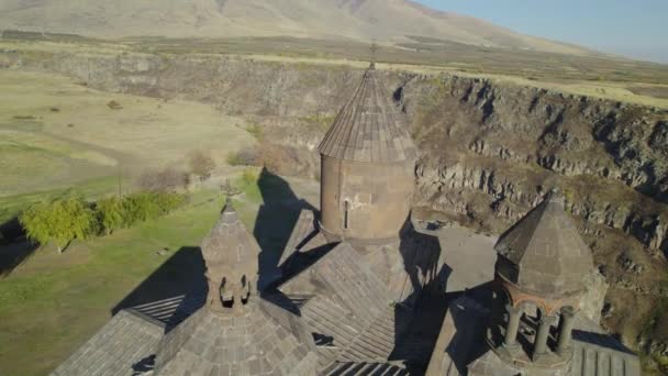 Saghmosavank Den Forntida Kristna Kyrkan Armenien — Stockvideo