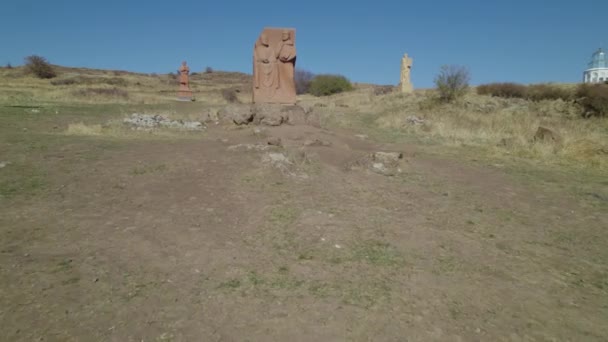 Monumento Cristão Antigo Armênio Colinas — Vídeo de Stock