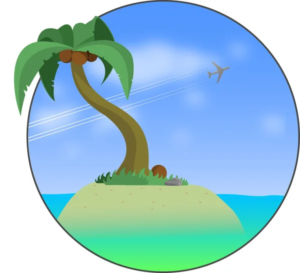 Pouštní ostrov — Stockový vektor