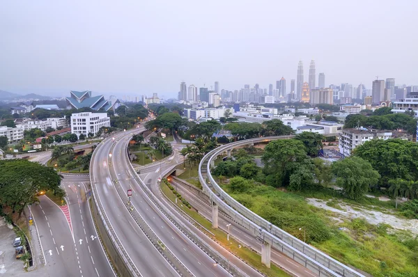 Curving Road Towards Kuala Lumpur — Stock Photo, Image