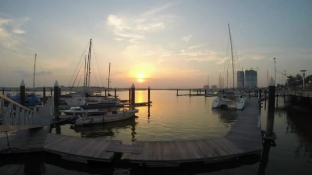 Danga bay timelapse do sol — Vídeo de Stock