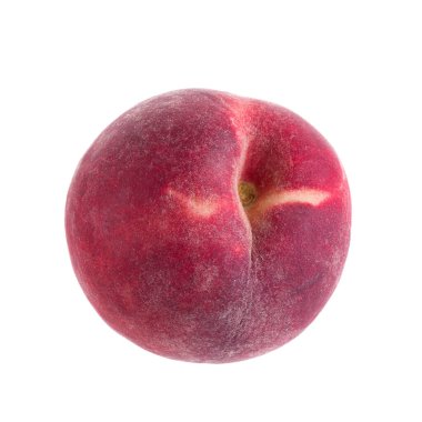 Beyaz arka plan üzerinde izole olgun taze şeftali.