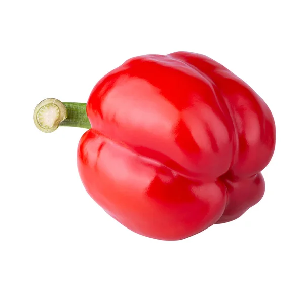 Red Bell Pepper Изолированы Белом Фоне — стоковое фото