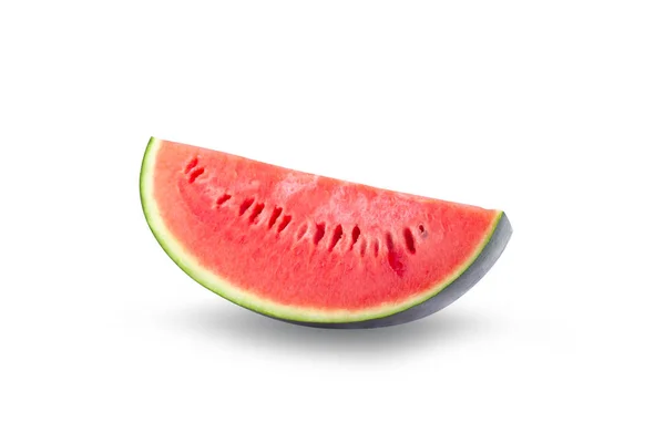 Wassermelone Süß Und Saftig Isoliert Auf Weißem Hintergrund — Stockfoto