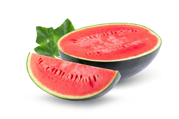 Wassermelone Süß Und Saftig Isoliert Auf Alpha Hintergrund — Stockfoto