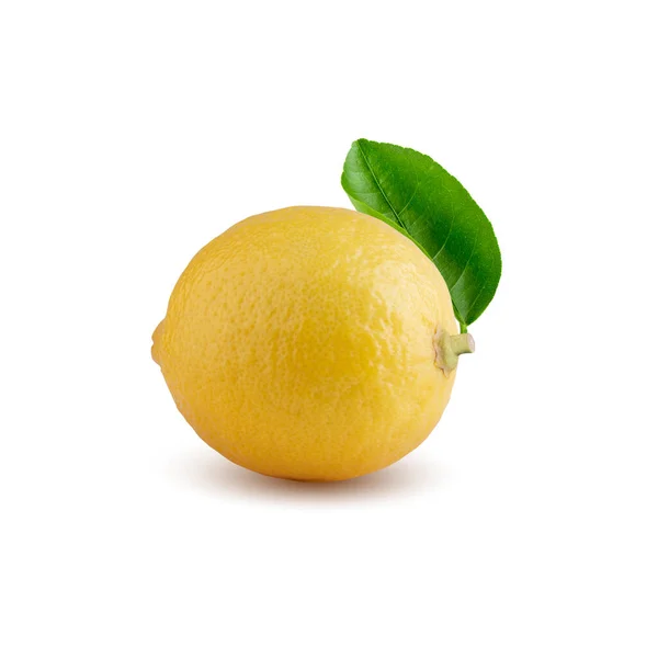 Желтый Лимон Изолирован Белом Фоне — стоковое фото