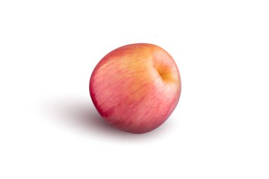 Kırmızı elma beyaz arkaplanda izole edilmiş..