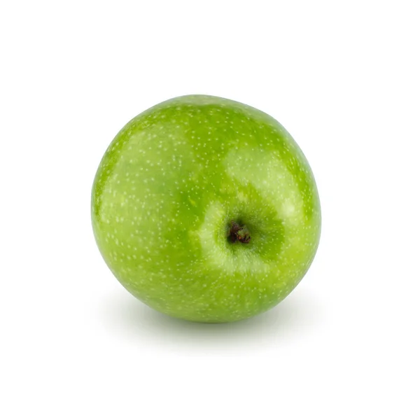 Frischer Grüner Apfel Isoliert Auf Weißem Hintergrund — Stockfoto