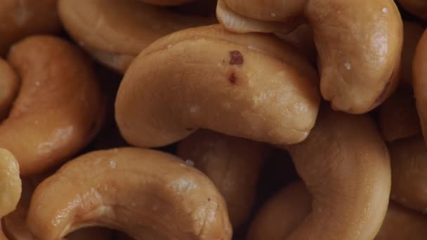 Kešu Ořechy Otáčí Pomalu Zdravé Jídlo Pro Diety Nebo Svačinu — Stock video