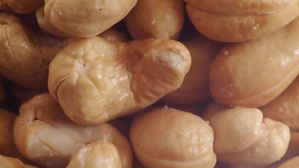 Cashewnoten Draaien Langzaam Gezonde Voeding Voor Dieet Snack — Stockvideo