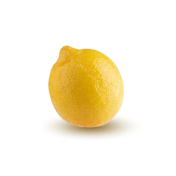Желтый Лимон Изолирован Белом Фоне — стоковое фото