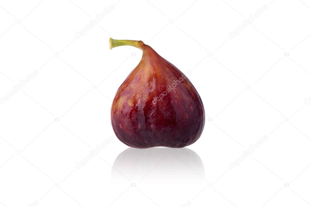 Fresh purple fig fruit isolated on white background