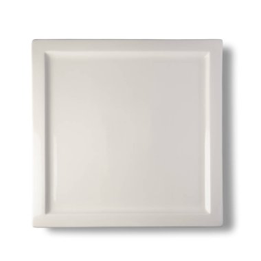 boş tabak beyaz arkaplan görünümünde izole.