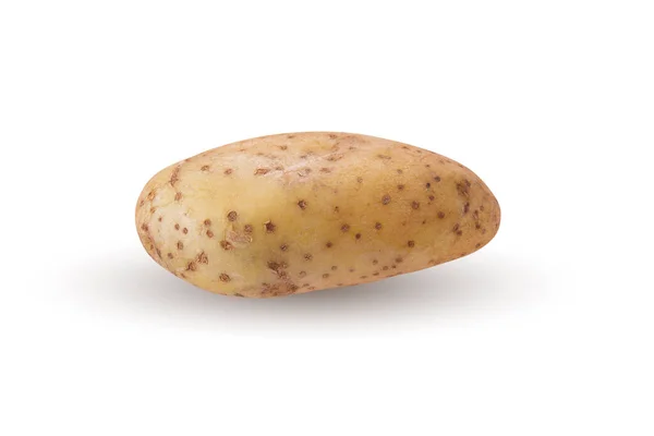 Ωμής Πατάτας Απομονωθεί Λευκό Φόντο — Φωτογραφία Αρχείου