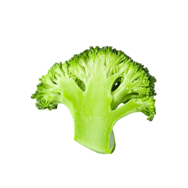 Fresh Broccoli Blocks Cooking Isolated White Background — Stock Photo, Image