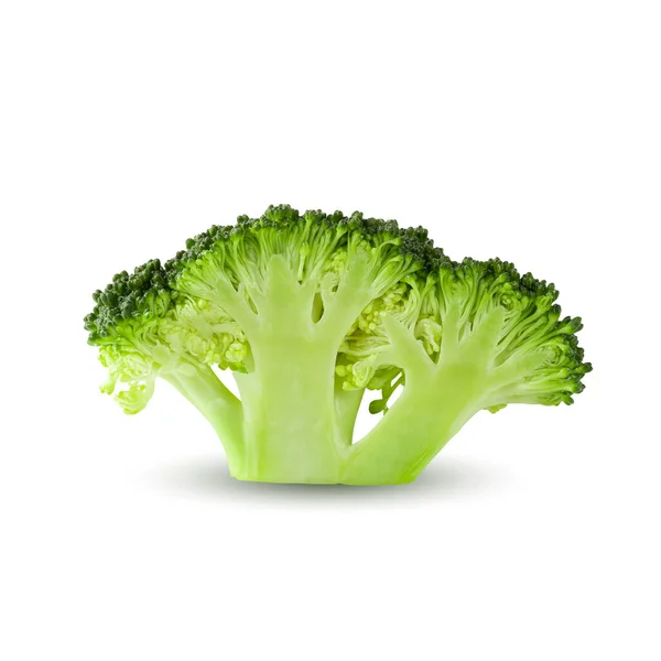 Čerstvé Brokolice Bloky Pro Vaření Izolované Bílém Pozadí — Stock fotografie