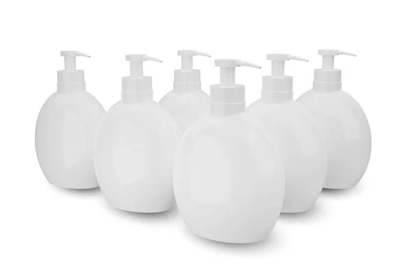 Paket Botol Kosmetik Rendering Mockup Terisolasi Cocok Untuk Elemen Desain — Stok Foto