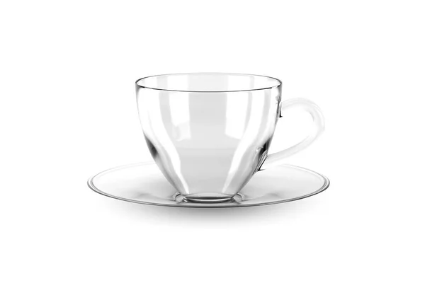 Leere Kaffeetasse Isoliert Auf Weißem Hintergrund Renderkonzept Des Morgendlichen Kaffeetrinkens — Stockfoto