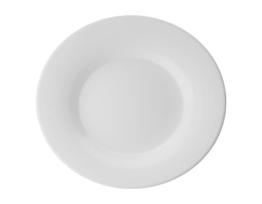 Beyaz plaka, beyaz arkaplan 3B oluşturma üzerinde izole edildi