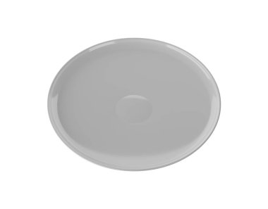 Beyaz plaka, beyaz arkaplan 3B oluşturma üzerinde izole edildi