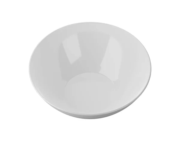 Set White Bowl Isolated White Background Render — Fotografia de Stock