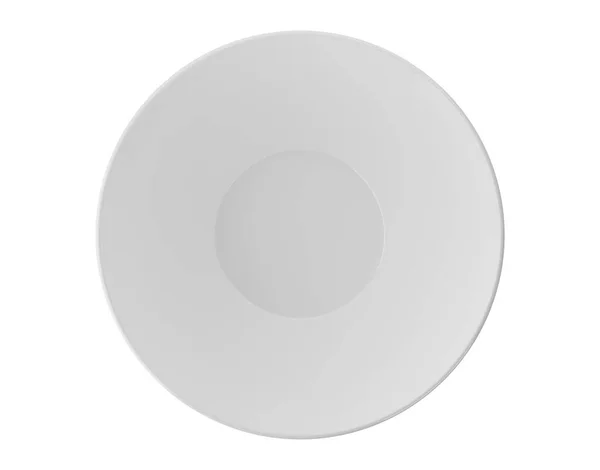 Set White Bowl Isolated White Background Render — ストック写真