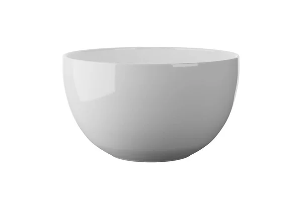 Set White Bowl Isolated White Background Render — Stockfoto