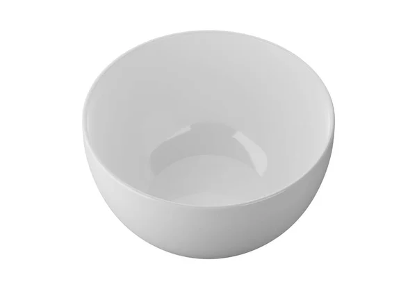 Set White Bowl Isolated White Background Render — Photo