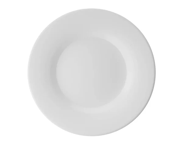 White Plate Isolated White Background Render — стоковое фото