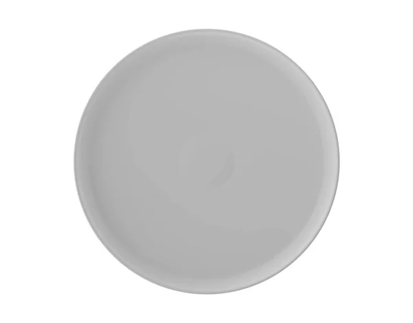 White Plate Isolated White Background Render — Stok fotoğraf