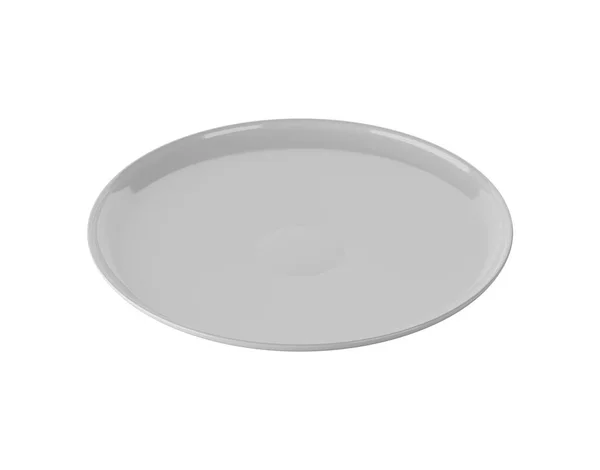 White Plate Isolated White Background Render — стоковое фото