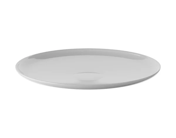 White Plate Isolated White Background Render — Photo