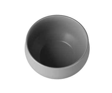 Gri kase beyaz arkaplanda izole edilmiş 3B oluşturma