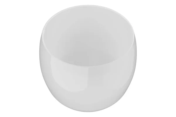 White Bowl Isolated White Background Rendering — Photo