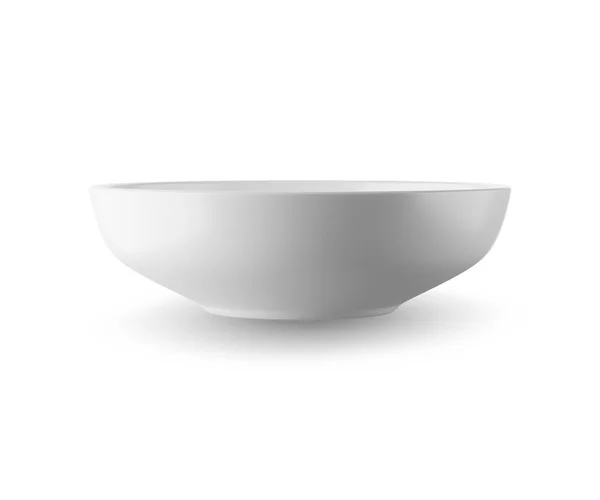 White Bowl Isolated White Background Rendering — Stok fotoğraf