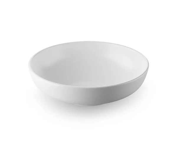 White Bowl Isolated White Background Rendering — Foto de Stock