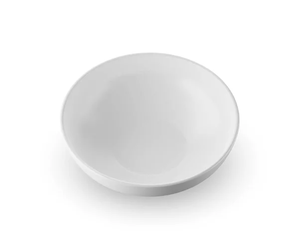 White Bowl Isolated White Background Rendering — стоковое фото