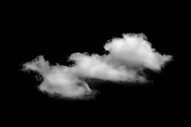 Siyah zemin üzerindeki beyaz bulutların gerçek bulutları vardır. Beyaz bulut, siyah arka planda izole olmuş gerçekçi bir bulut. Beyaz tüylü kümülüs bulutu siyah arkaplanda izole edilmiş