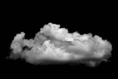Siyah zemin üzerindeki beyaz bulutların gerçek bulutları vardır. Beyaz bulut, siyah arka planda izole olmuş gerçekçi bir bulut. Beyaz tüylü kümülüs bulutu siyah arkaplanda izole edilmiş