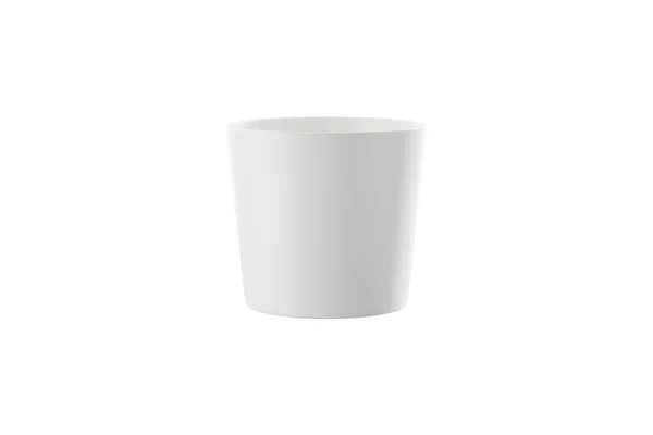 White Ceramic Cup Mug White Background Rendering — Stok fotoğraf