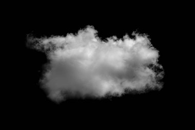 Siyah zemin üzerindeki beyaz bulutların gerçek bulutları vardır. Beyaz bulut, siyah arka planda izole olmuş gerçekçi bir bulut. Beyaz tüylü kümülüs bulutu siyah arkaplanda izole edilmiş