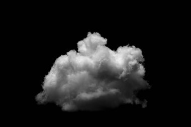 Siyah zemin üzerindeki beyaz bulutların gerçek bulutları vardır. Beyaz bulut, siyah arka planda izole olmuş gerçekçi bir bulut. Beyaz tüylü kümülüs bulutu siyah arkaplanda izole edilmiş