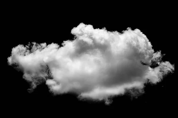 Nuvole Bianche Separate Uno Sfondo Nero Hanno Nuvole Reali Nuvola — Foto Stock