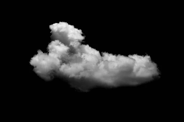 Отдельные Белые Облака Черном Фоне Имеют Реальные Облака Белое Облако — стоковое фото