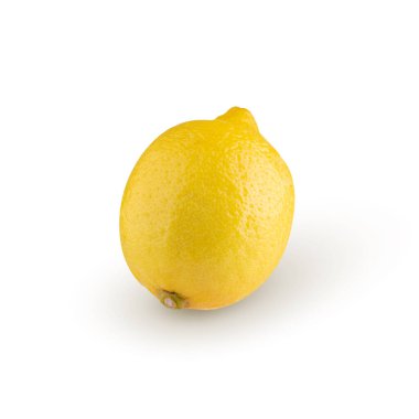 Sarı limon beyaz arkaplanda izole.