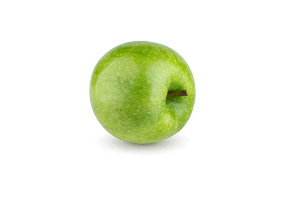 Čerstvé Zelené Jablko Izolované Bílém Pozadí — Stock fotografie